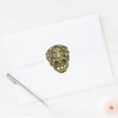 LionDoorKnocker072509 Ronde Sticker (Envelop)