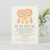 Liondraaglijk Baby shower Kaart (Staand voorkant)