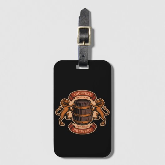  lioneiken loop Aangepaste bierbrouwerij Bagagelabel (Voorkant (verticaal))