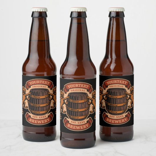 lioneiken loop Aangepaste bierbrouwerij Bier Etiket (Flessen)
