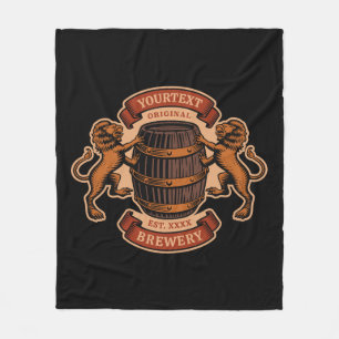 lioneiken loop Aangepaste bierbrouwerij Fleece Deken