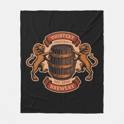 lioneiken loop Aangepaste bierbrouwerij Fleece Deken (Voorkant)