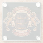  lioneiken loop Aangepaste bierbrouwerij Glazen Onderzetter (Achterkant)