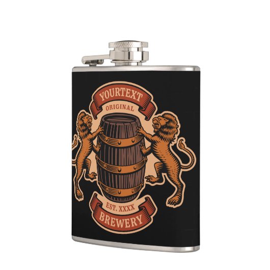 lioneiken loop Aangepaste bierbrouwerij Heupfles (Links)