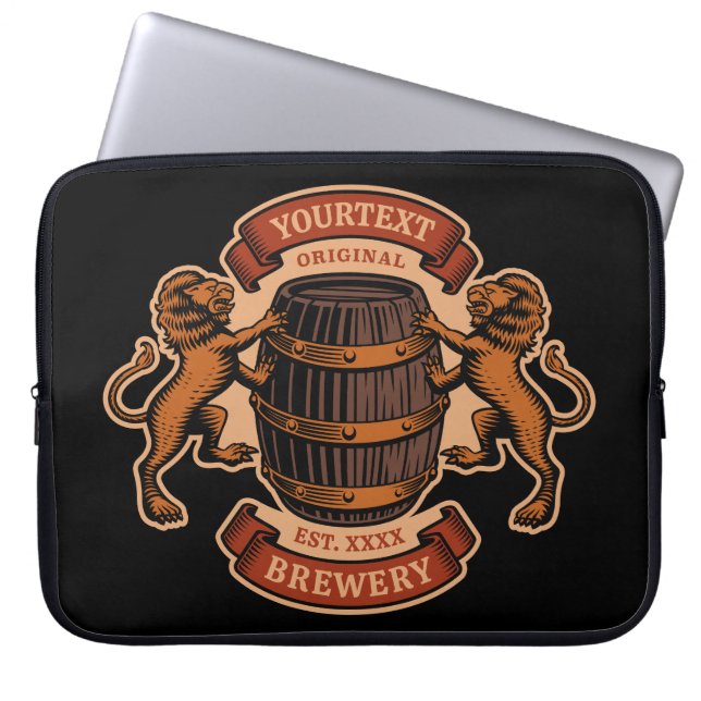  lioneiken loop Aangepaste bierbrouwerij Laptop Sleeve (Voorkant)