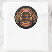 lioneiken loop Aangepaste bierbrouwerij Ronde Sticker (Tas)
