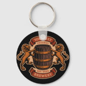lioneiken loop Aangepaste bierbrouwerij Sleutelhanger (Voorkant)