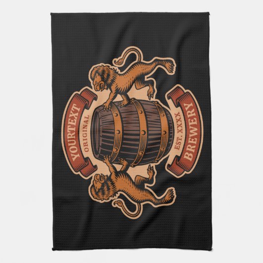  lioneiken loop Aangepaste bierbrouwerij Theedoek (Verticaal)