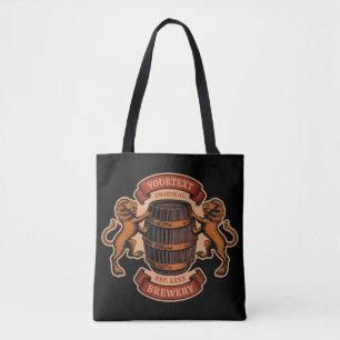 lioneiken loop Aangepaste bierbrouwerij Tote Bag