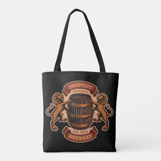  lioneiken loop Aangepaste bierbrouwerij Tote Bag (Achterkant)