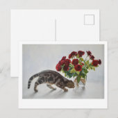 Lionel de Kat en de Rozen - Kunst Briefkaart (Voorkant / Achterkant)