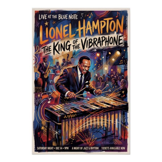 Lionel Hampton Live Perfect Poster (Voorkant)