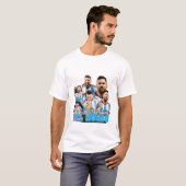 Lionel Messi Champion Del Mundo Argentina World T-shirt (Voorkant volledig)
