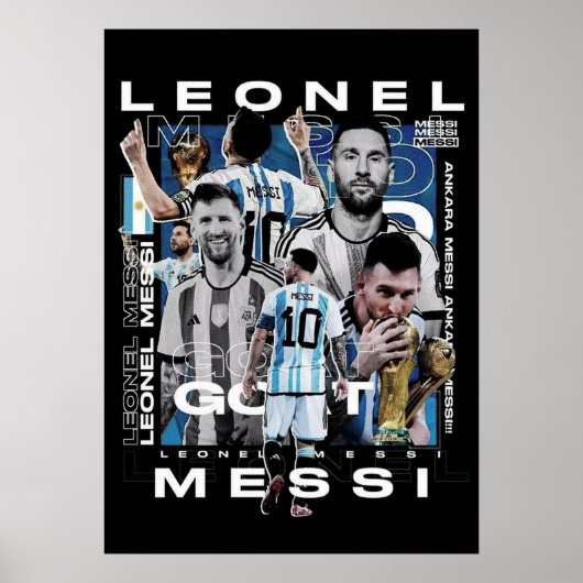 Lionel Messi, Messi Fan, Messi Art, Messi Jersey, Poster (Voorkant)