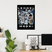 Lionel Messi, Messi Fan, Messi Art, Messi Jersey, Poster (Thuiskantoor)