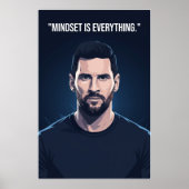 Lionel Messi Quote Poster – Mindset Is Everything (Voorkant)