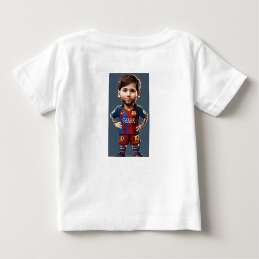 Lionel Messi schattige baby cartoon realist grote  (Achterkant)