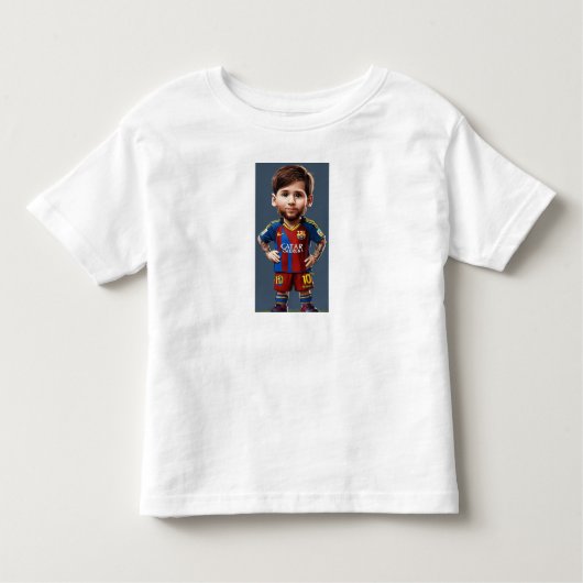 Lionel Messi schattige baby cartoon realist grote  Kinder Shirts (Voorkant)