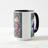 Lionel Messi schattige baby cartoon realist mok (Voorkant rechts)