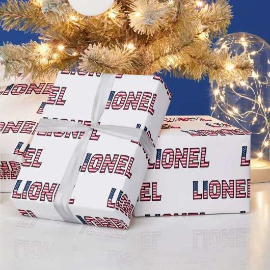 Lionel Vorname Name USA US Geschenkpapier Papier (Feestdagen)