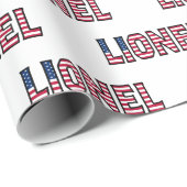 Lionel Vorname Name USA US Geschenkpapier Papier (Rol Hoek)