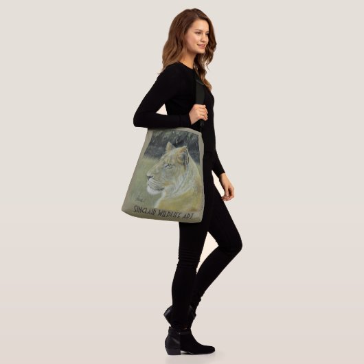 Lionen in lichaamshoudende 2-zijdige afbeeldingen crossbody tas (Op model)