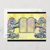 Lionen met tien geboden tablets briefkaart (Voorkant / Achterkant)