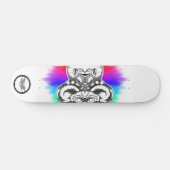 Lionenregenboog Zwarte en witte lijnenart Persoonlijk Skateboard (Horizontaal)