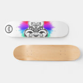 Lionenregenboog Zwarte en witte lijnenart Persoonlijk Skateboard (Horizontaal)