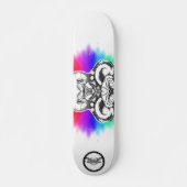 Lionenregenboog Zwarte en witte lijnenart Persoonlijk Skateboard (Voorkant)