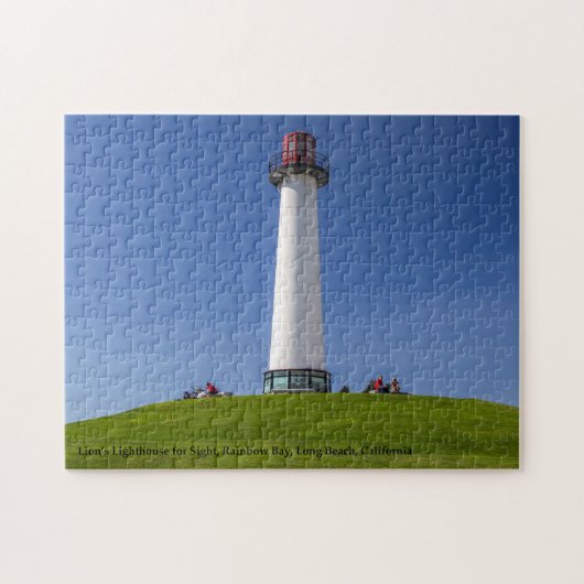 Lionenvuurtoren voor Sight Long Beach Californië Legpuzzel (Horizontaal)