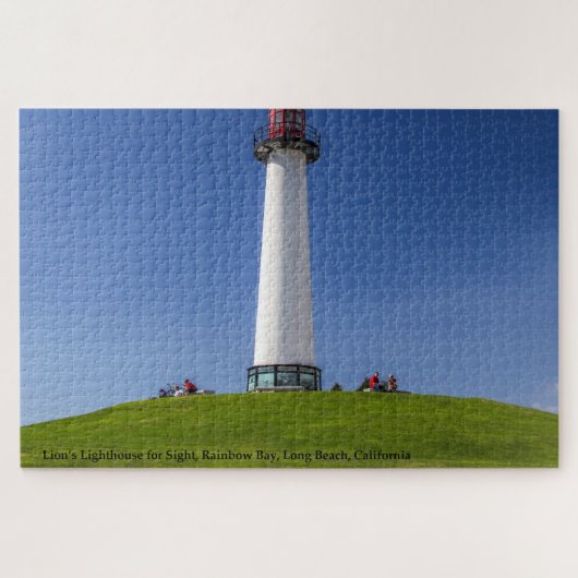 Lionenvuurtoren voor Sight Long Beach Californië Legpuzzel (Horizontaal)
