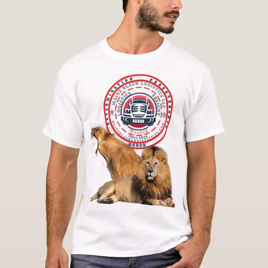 LIONES BESCHERMT LEEUW T-SHIRT (Voorkant)