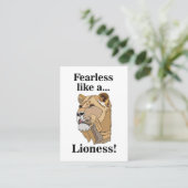 Lioness Animal Fearless  Visitekaartje (Staand voorkant)