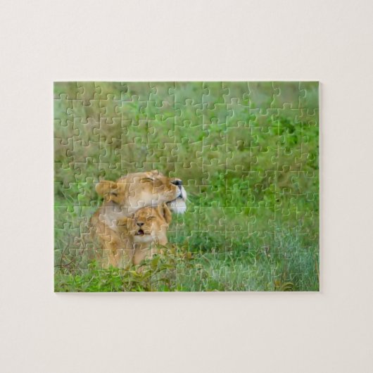 Lioness & Baby Puzzle Legpuzzel (Horizontaal)