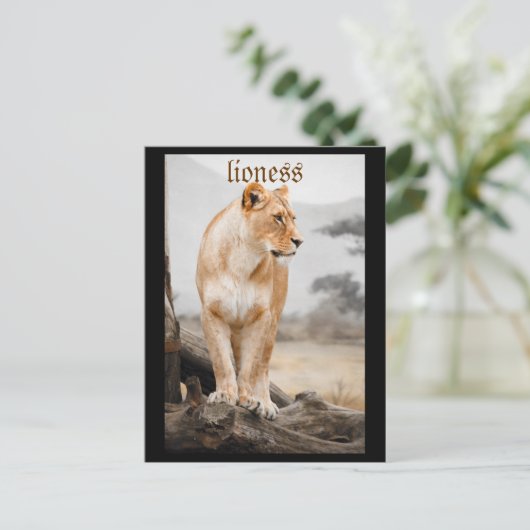 lioness briefkaart (Staand voorkant)