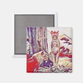 Lioness by the montains magneet (Voorkant / Achterkant)
