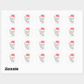 Lioness Christmas Hat Ronde Sticker (Vel)