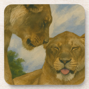 Lioness Companship in het Gouden Licht Bier Onderzetter