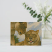 Lioness Companship in het Gouden Licht Briefkaart (Staand voorkant)