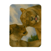 Lioness Companship in het Gouden Licht Magneet (Verticaal)
