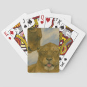 Lioness Companship in het Gouden Licht Pokerkaarten (Achterkant)