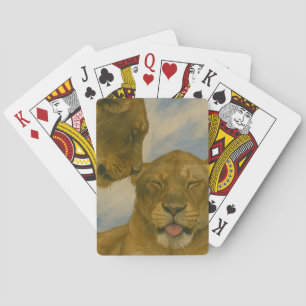 Lioness Companship in het Gouden Licht Pokerkaarten