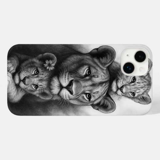 Lioness & Cubs Case-Mate iPhone Case (Achterkant (horizontaal))