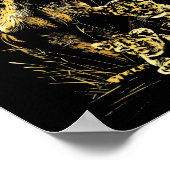 Lioness Cubs Hunting Team Lion Wildlife Sketch Poster (Hoek)