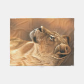Lioness Fleece Blanket Deken (Voorkant (Horizontaal))