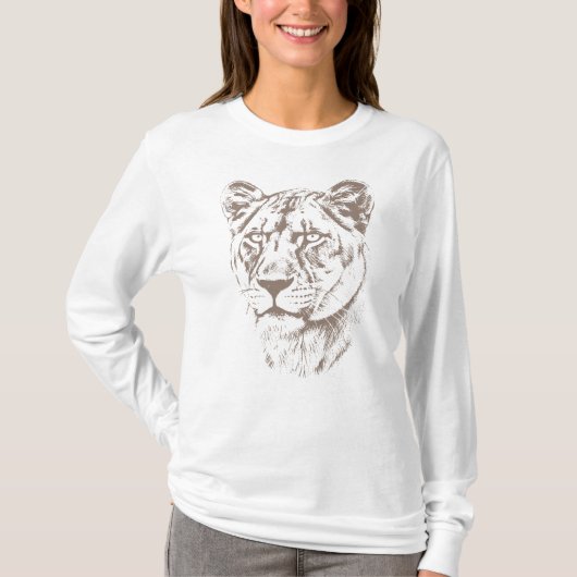 Lioness Illustration T-shirt (Voorkant)