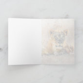 Lioness Jungle Safari Artwork All Occasion Blank Feestdagen Kaart (Binnen)