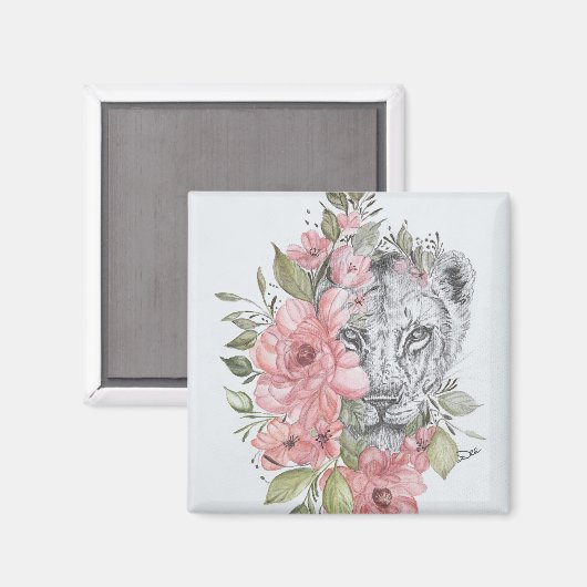 Lioness Original Art Magnet (Voorkant / Achterkant)