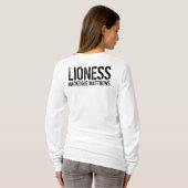 Lioness Personalized Women's Long Slapeve T-shirt (Achterkant volledig)